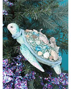 Gisela Graham - Glitter Turtle w/ Shells
